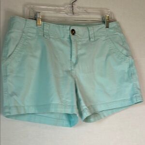 Maurice’s High Rise Chino Aqua Summer Vacation Casual Shorts. Size 11/12